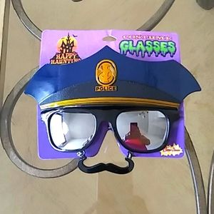 Happy Haunting Police Costume Glasses